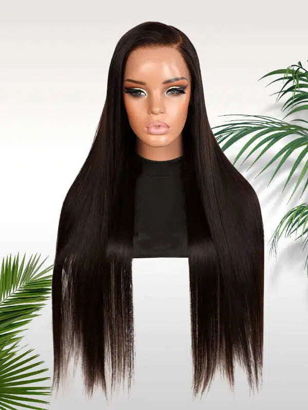 Onyx Silk — Soft Black 11×6 HD Lace Glueless Straight Wig