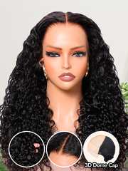 Dewdrop Curl — Natural Black 11×6 HD Lace Glueless Water Wave Wig