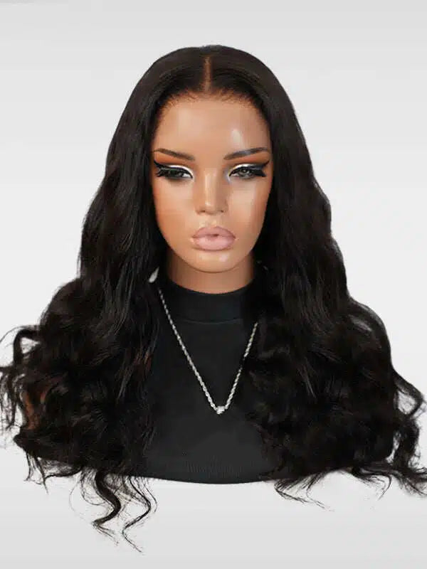Satin Camellia — Natural Black 13×6 HD Lace Glueless Body Wave Wig