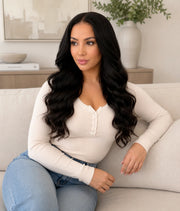 Satin Camellia — Natural Black 13×6 HD Lace Glueless Body Wave Wig