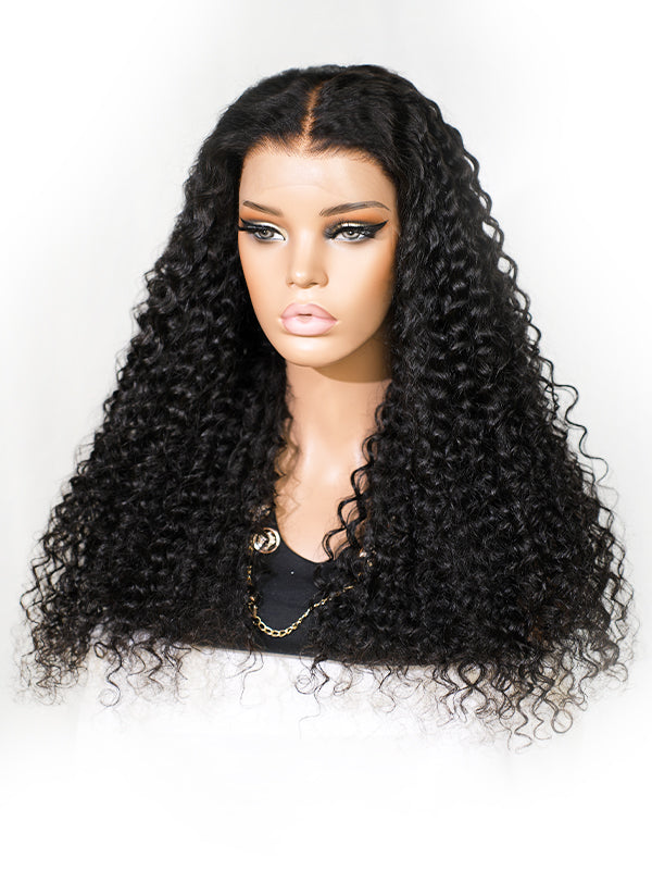 Ebony Ivy — Natural Black 13×6 HD Lace Glueless Curly Wig