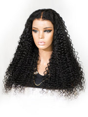 Ebony Ivy — Natural Black 13×6 HD Lace Glueless Curly Wig