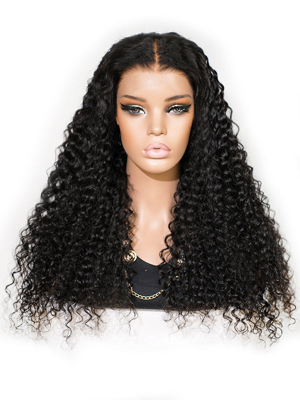 Ebony Ivy — Natural Black 13×6 HD Lace Glueless Curly Wig