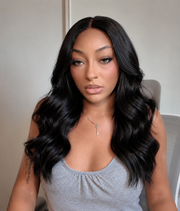 Velvet Magnolia — Natural Black 13×6 HD Lace Glueless Body Wave Wig