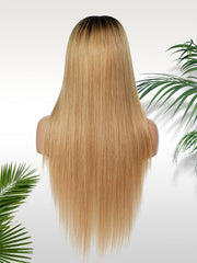 Champagne Lily — Blonde Ombre 11×6 HD Lace Glueless Straight Wig