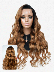 Mocha Cascade — Warm Brown Ombre 11×6 HD Lace Glueless Loose Body Wave Wig