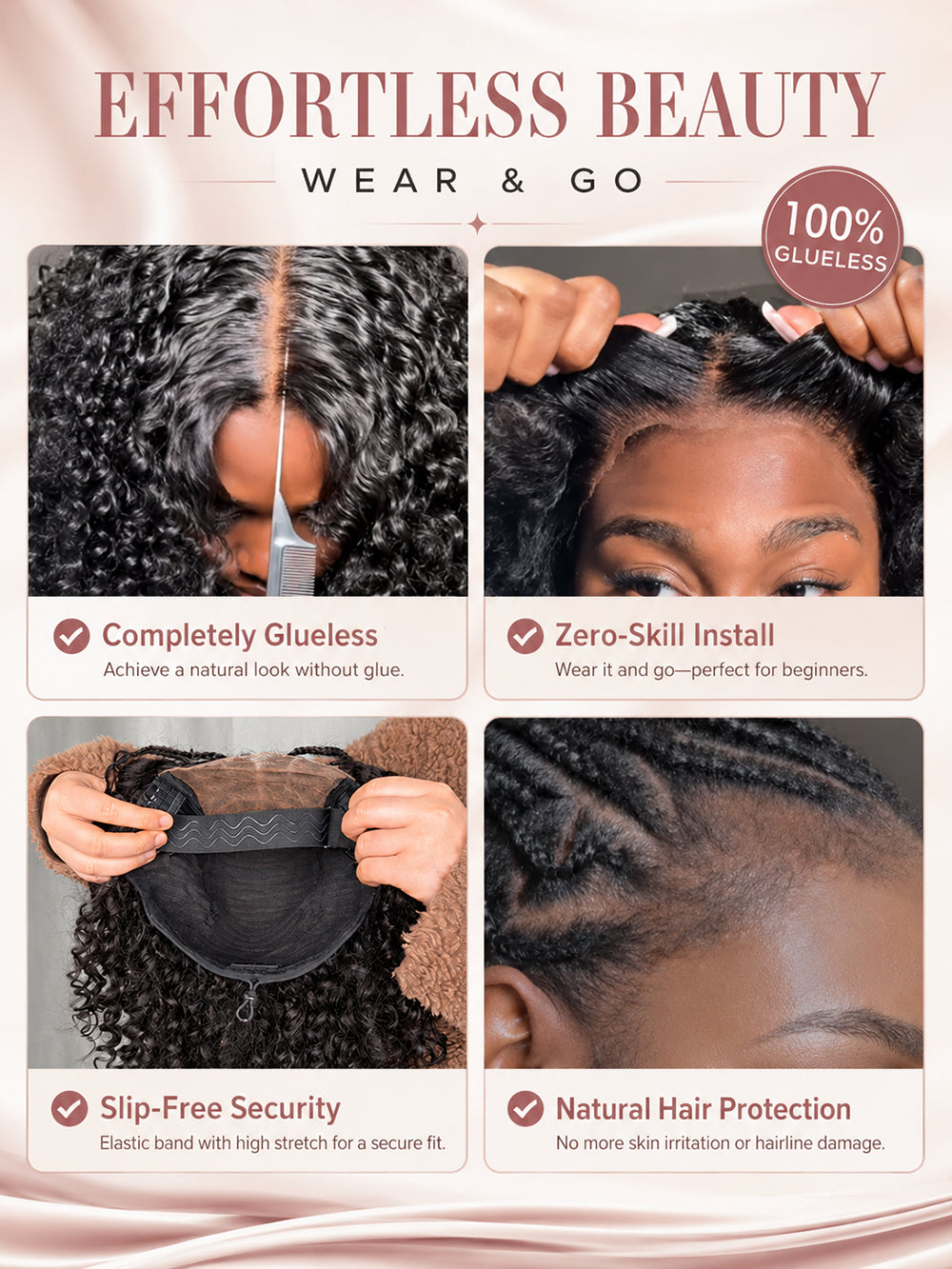 Chestnut Clover — Warm Brown Ombre 13×6 HD Lace Glueless Curly Wig