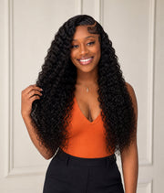 Dewdrop Curl — Natural Black 11×6 HD Lace Glueless Water Wave Wig