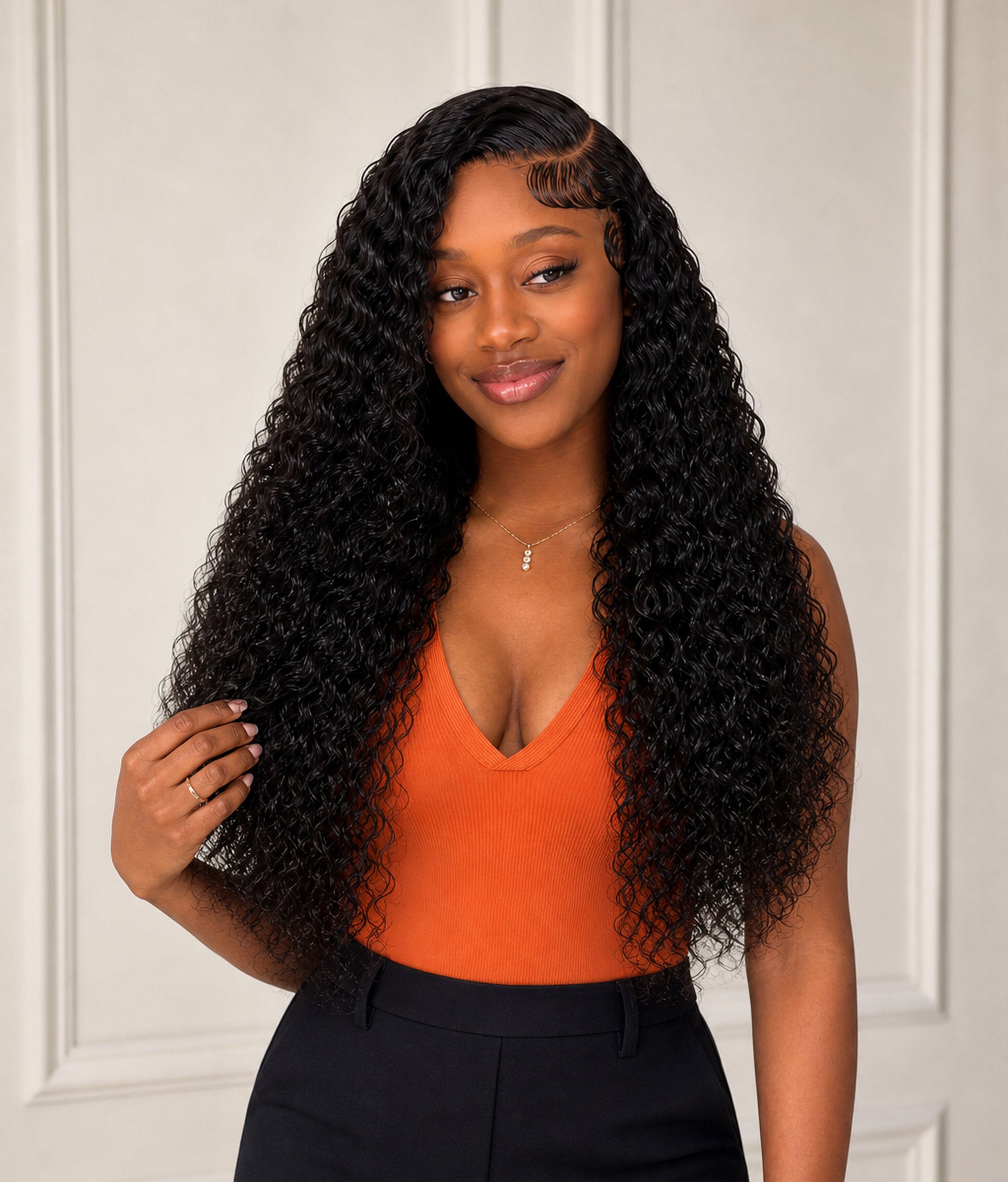 Dewdrop Curl — Natural Black 11×6 HD Lace Glueless Water Wave Wig