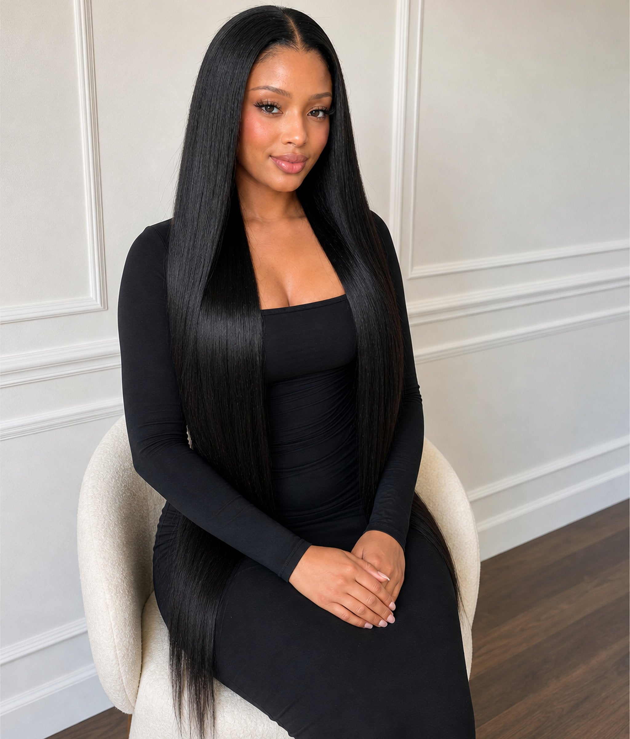 Night Jasmine — Natural Black 11×6 HD Lace Straight Wig