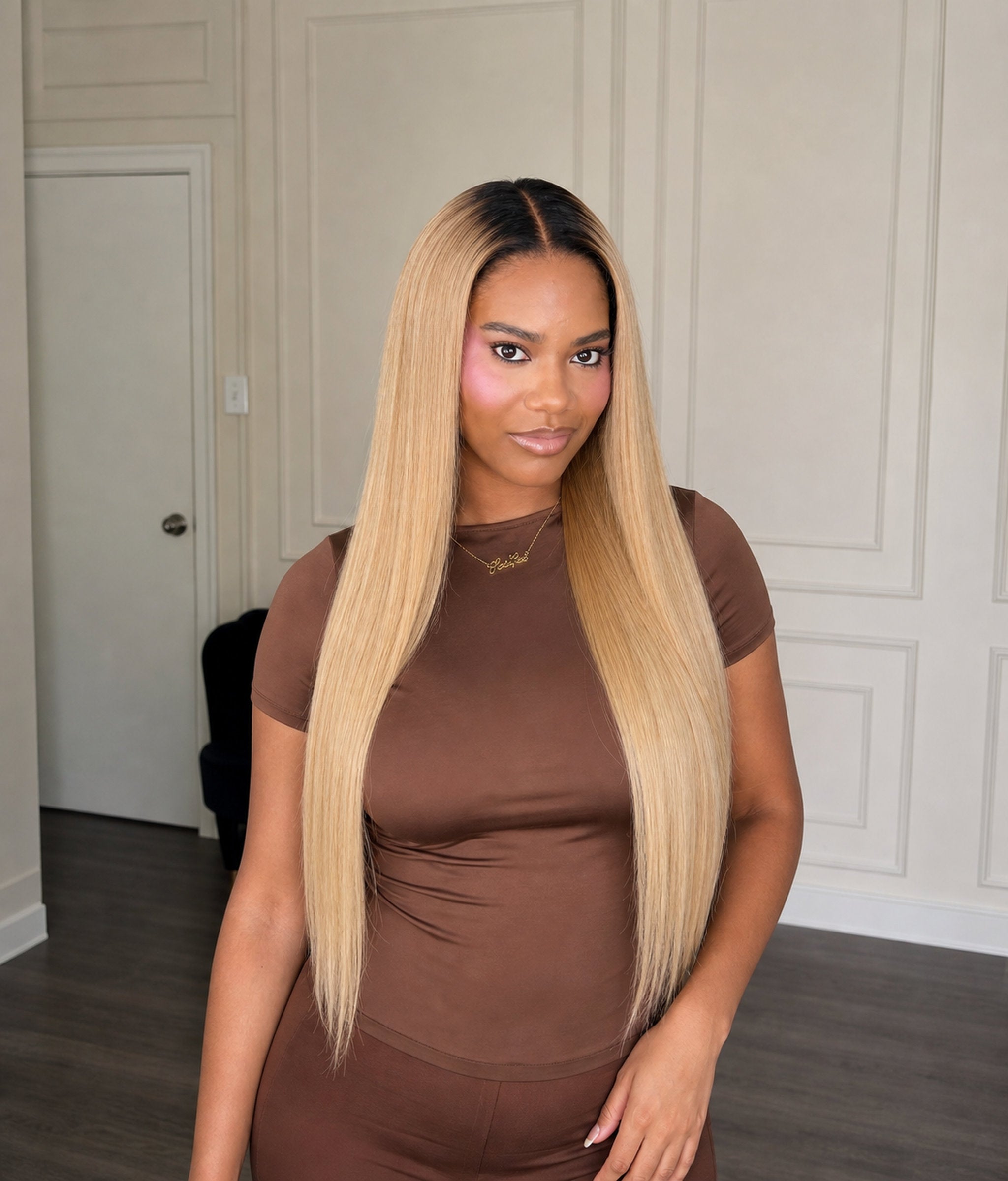 Champagne Lily — Blonde Ombre 11×6 HD Lace Glueless Straight Wig