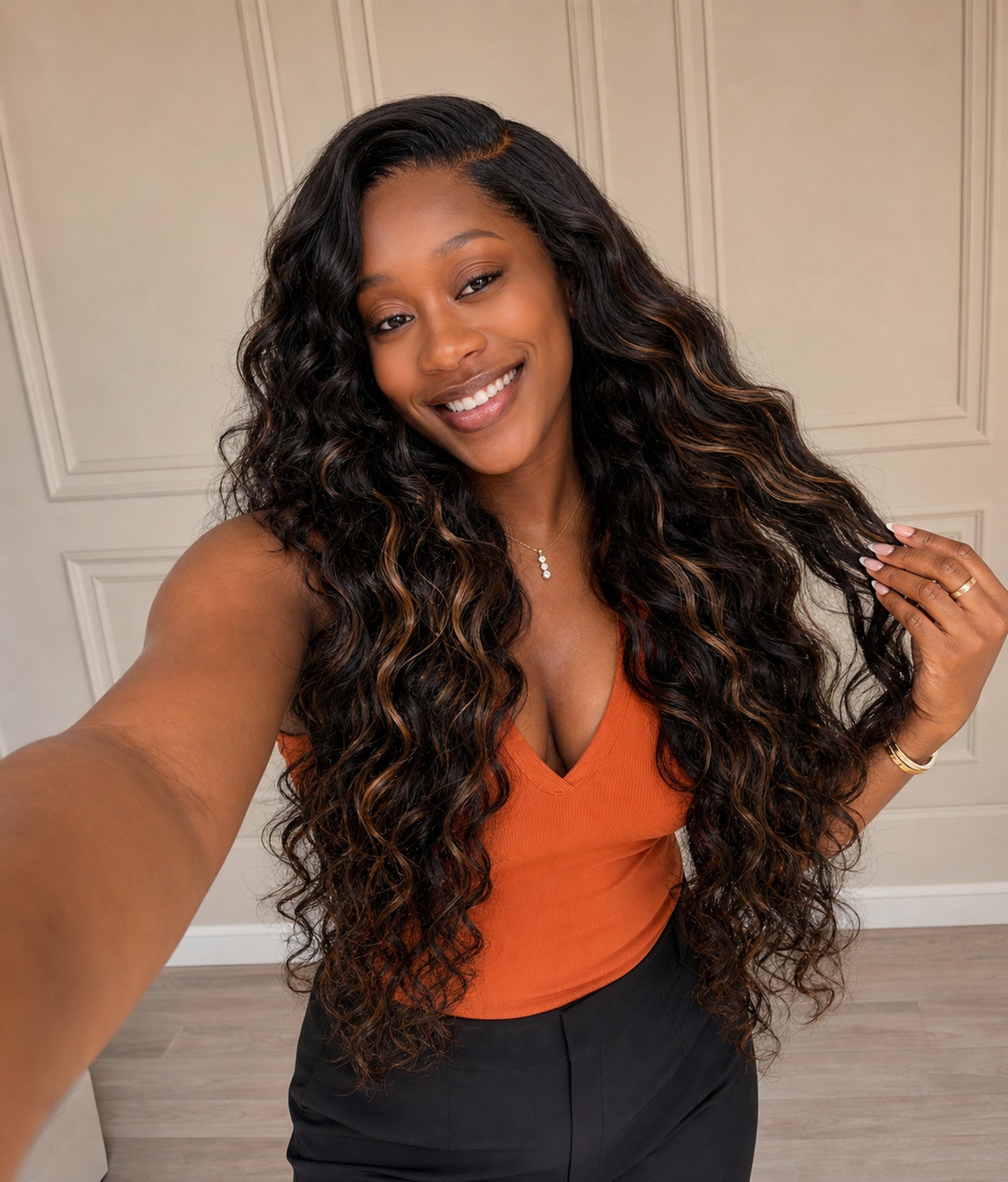 Amber Willow — Dark Blonde Ombre 11×6 HD Lace Glueless Loose Body Wave Wig