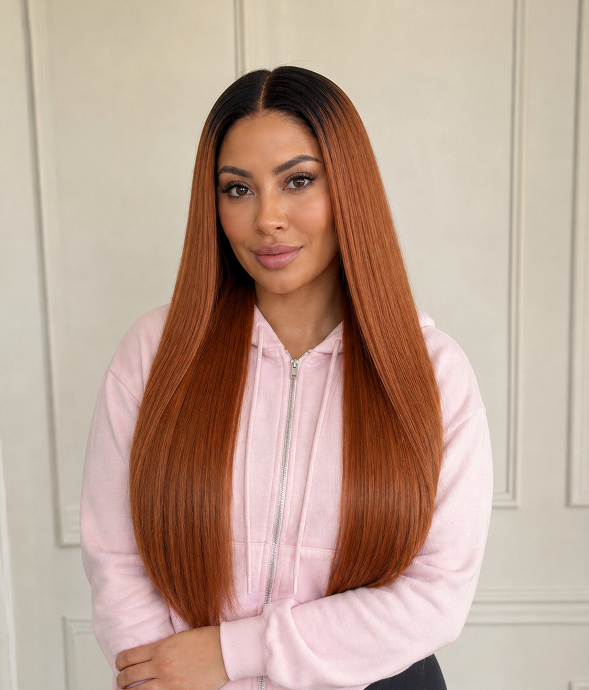 Caramel Orchid — Caramel Brown Ombre 11×6 HD Lace Glueless Straight Wig