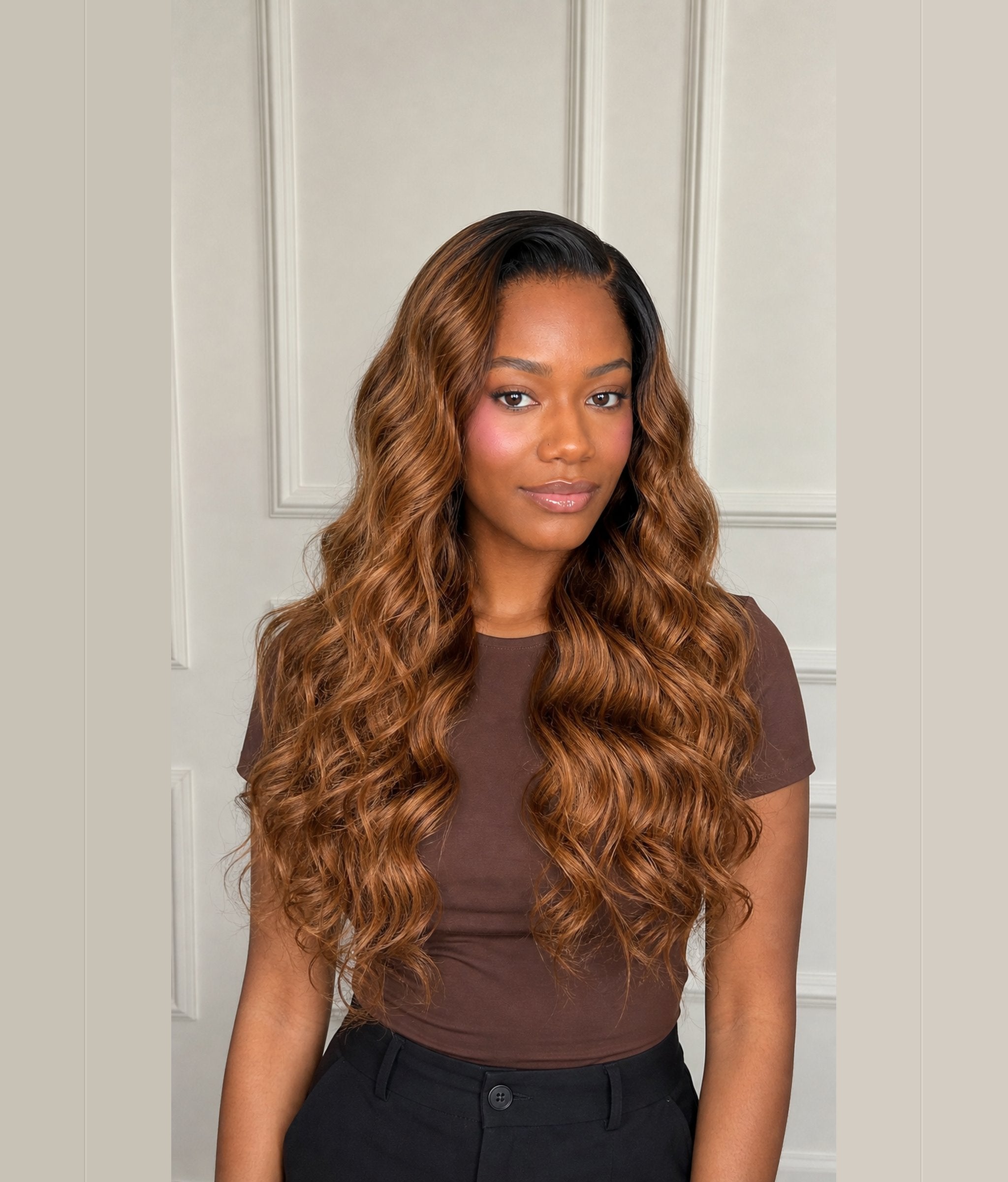 Mocha Cascade — Warm Brown Ombre 11×6 HD Lace Glueless Loose Body Wave Wig