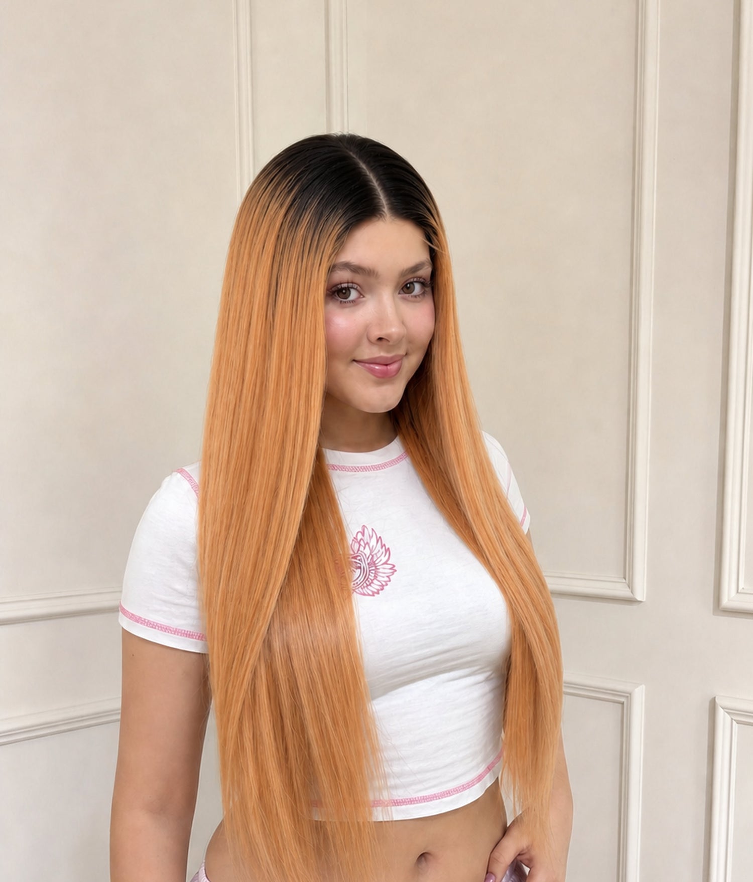 Golden Dahlia — Golden Blonde Ombre 11×6 HD Lace Glueless Straight Wig