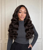 Ebony Tide — Soft Black 11×6 HD Lace Glueless Loose Body Wave Wig