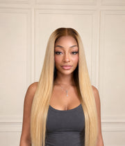 Honey Fern — Honey Blonde Ombre 11×6 HD Lace Glueless Straight Wig