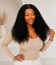 Ebony Ivy — Natural Black 13×6 HD Lace Glueless Curly Wig